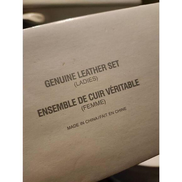 80s Vintage Old Stock Clutch Wallet Set Black Leather by Avon NIB - Picture 4 of 4